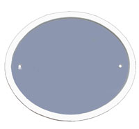 Namensschild Oval groß Keramik blaugrau