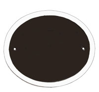 Namensschild Oval Keramik schwarzbraun
