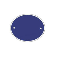 Hausnummer oval groß tiefblau