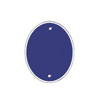 Hausnummer oval hochkant! groß tiefblau