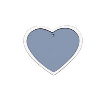 Keramik Türschild Herz blaugrau