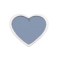 Keramikschild Herz blaugrau