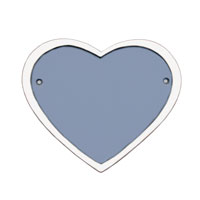 Türschild Keramik Herz groß blaugrau