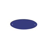 Türschild Oval lang Artelith tiefblau