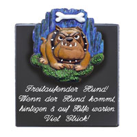 Sprücheschild Freilaufender Hund!