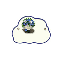 Namensschild Wolke Motiv: Blumentopf 5110