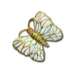 Schmetterling weiß gold