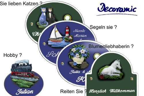 Türschild-Artelith-Namensschild-Ton-Keramik-Töpferqualität